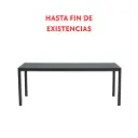 Mesa de comedor Adin 200 x 90 cm aluminio y  cristal antracita