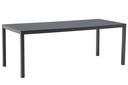 Table de salle à manger Adin 200 x 90 cm aluminium et verre anthracite