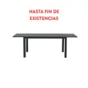 Mesa extensible ORICK 100 x 150/225 cm aluminio y cristal antracita