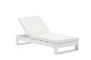 Tumbona Niland. Aluminio blanco y tejido nautico blanco
