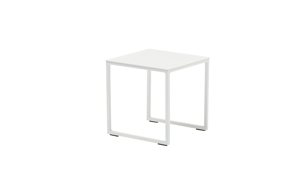 Mesa auxiliar Davis aluminio blanco