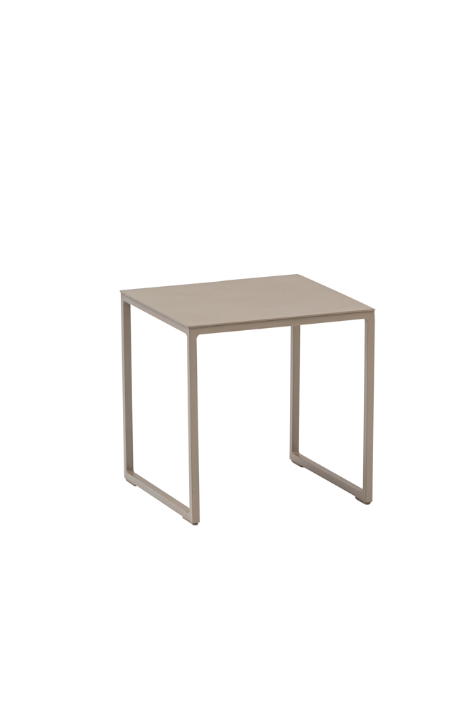 Davis taupe aluminium side table