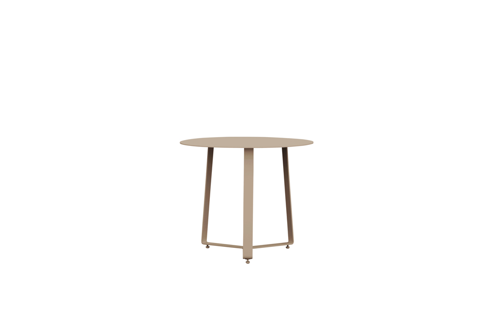 Mesa auxiliar Bangor Ø 60 cm aluminio taupe
