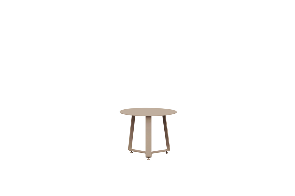 Bangor side table Ø 45 cm taupe aluminium