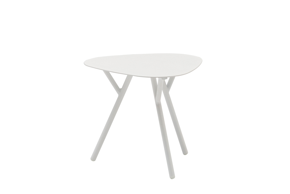 Mesa auxiliar Galt Ø 50 aluminio blanco