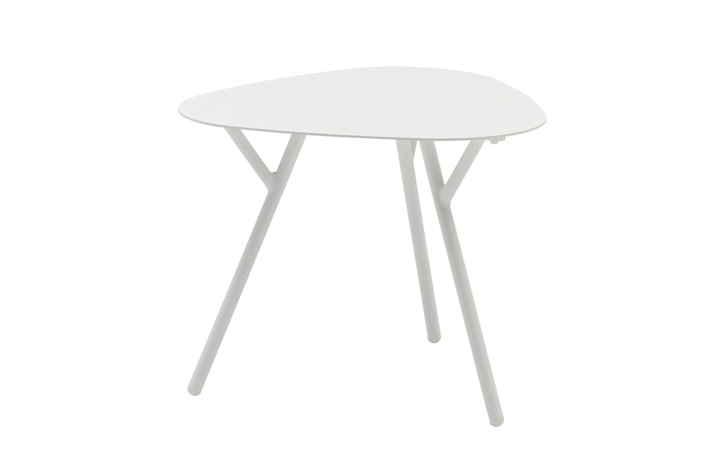 Mesa auxiliar Galt diam.60 aluminio blanco