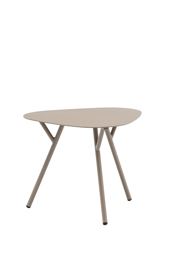 Mesa auxiliar Galt  Ø 60 aluminio taupe