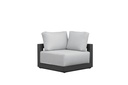 Corner unit Onix anthracite aluminium with medium grey cushions