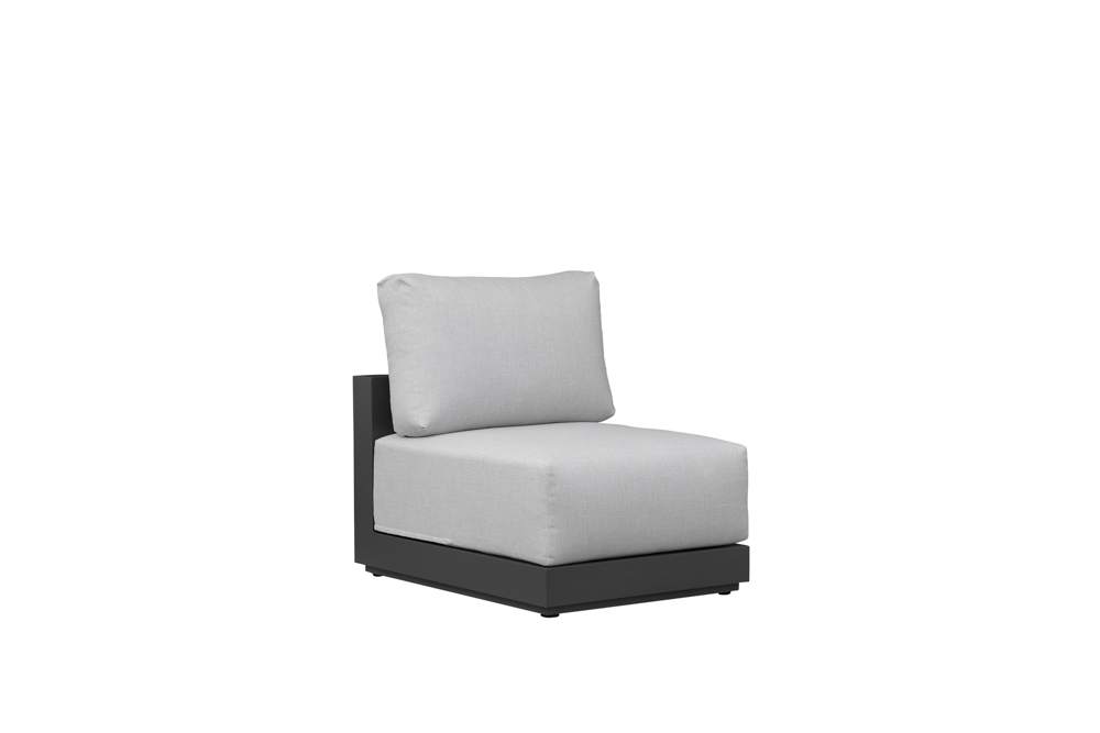 Extension module Onix anthracite aluminium with medium grey cushions