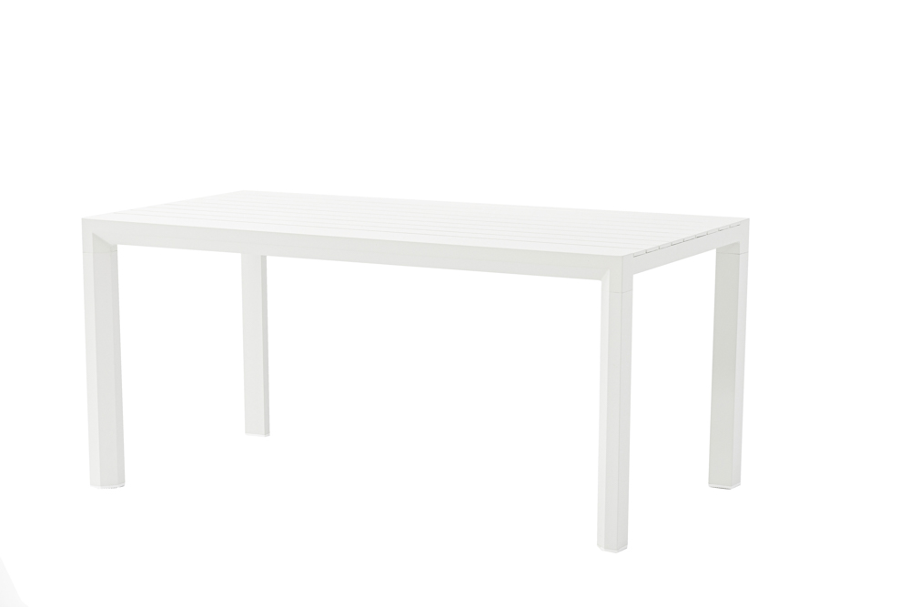 Table fixe Byron 160 cm en aluminium blanc