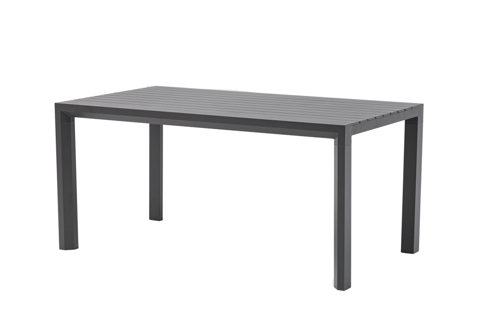 Mesa fixa Byron de 160 cm em alumínio antracite