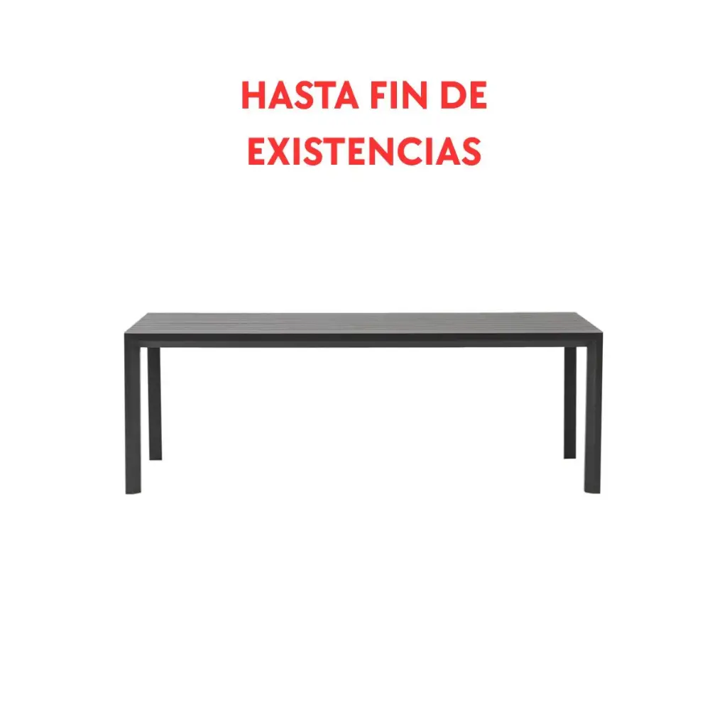 Mesa fija Byron 220 cm aluminio antracita