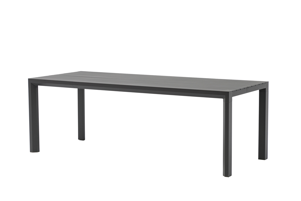 Table fixe Byron 220 cm en aluminium anthacite