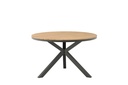Table ronde Sidney en aluminium anthracite - teck Ø 120 cm