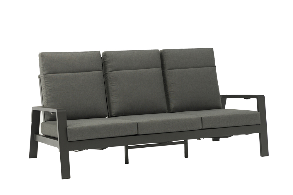 Sofa 3 plazas Albury aluminio antracita