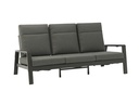 Canapé 3 places Albury en aluminium anthracite
