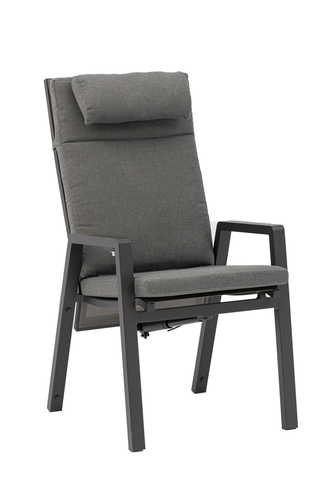 Sillon de  comedor Albury aluminio antracita