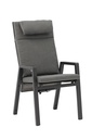 Sillon de  comedor Albury aluminio antracita