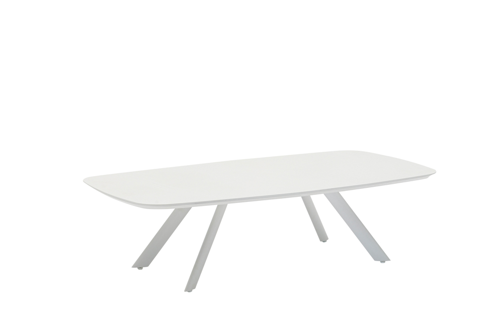 Anmore coffee table, white aluminum