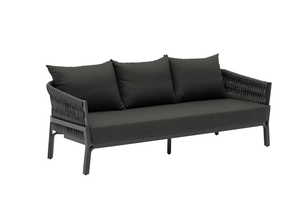 Anmore 3 seater sofa in anthracite aluminium anthracite textile.