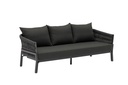 Sofa 3 plazas Anmore alu antracita textil antracita.