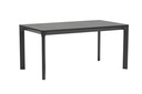 Table de salle à manger Boori 160x90 aluminium anthracite plateau en céramique noire.