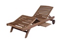 Mati multiposition sun lounger with wheels