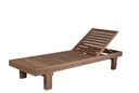 Chaise longue Roxas à roulettes