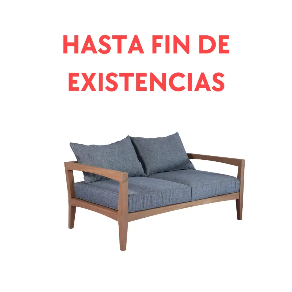 Roxas 2-seater sofa with dark grey cushions