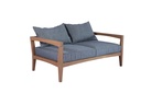 Roxas 2-seater sofa with dark grey cushions