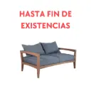 Roxas 2-seater sofa with dark grey cushions