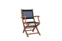 Folding chair with armrests Candon textilene black