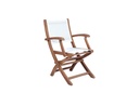 Folding chair with armrests Candon textilene white