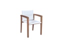 Armchair with armrests Candon textilene white