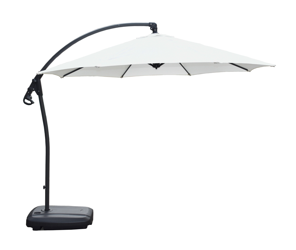 Sombrilla Eldia octogonal Ø 300 cm con pie lateral y base rellenable 60 kg