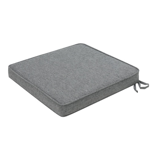 [100801004] Almofada de assento 36x36x5 cm em cor cinza escuro.
