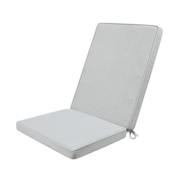 [100801005] Seat and back cushion 45x91x5 cm light grey colour