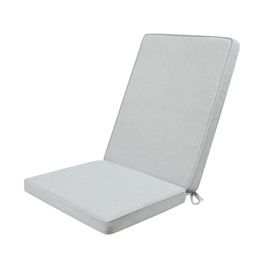 [100801005] Almofada para assento e encosto 45x91x5 cm cinzento claro