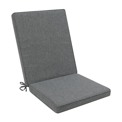 [100801006] Coussin d'assise et de dossier, 45 x 91 x 5 cm, couleur gris foncé.