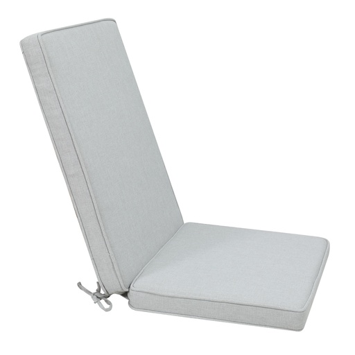 [100801007] Cojín de asiento y respaldo alto 50x115x5 cm color gris claro