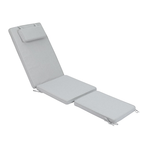 [100802001] Cojín para tumbona Danao 50x190x5 cm color gris claro