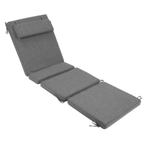 [100802004] Almofada para espreguiçadeira Mati, 50x192x5 cm, cinzento escuro.