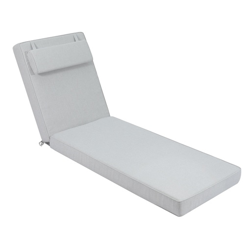 [100802007] Coussin pour bain de soleil Roxas, 59 x 199 x 10 cm, gris clair