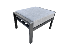 [100202062] Albury aluminium footrest white with dark grey cushion