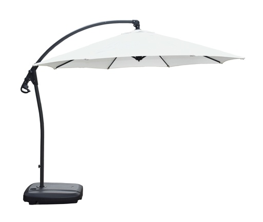 [100601001] Sombrilla Eldia octogonal Ø 300 cm con pie lateral y base rellenable 60 kg