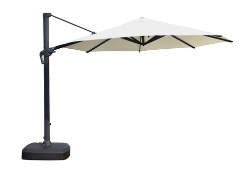 [100602005] Parasol octogonal Kioto Ø 350 cm avec pied latéral et base remplissable de 150 kg