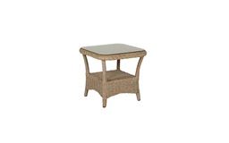 [100303001] Oregon side table, aluminum and synthetic rattan