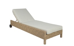 [100501001] California aluminum and synthetic rattan sun lounger