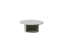 [100302025] Mesa de centro redonda Corinto Ø 100 cm aluminio blanco 