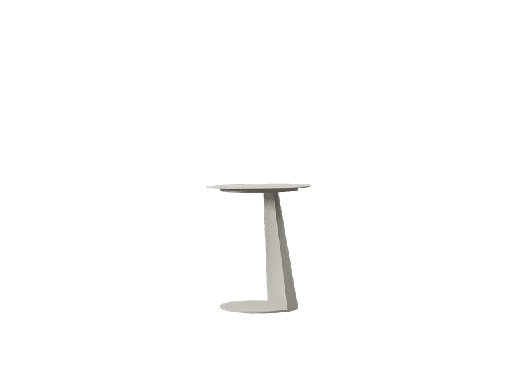 [100303050] Table d'appoint ronde Corinto en aluminium blanc